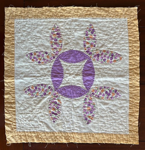 Floral Applique Quilt Piece for Upcycling or Repurposing, Crafts or Sewing Projects, Framing, Decor - Etsy