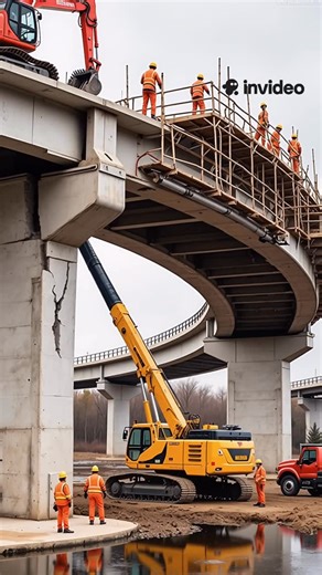 Mythic depths | A sudden failure. Two workers fell. ⚠️🌉 Emergency evacuation followed. 🚨👷‍♂️ #BridgeCollapse #ConstructionAccident #WorksiteEmergency... | Instagram