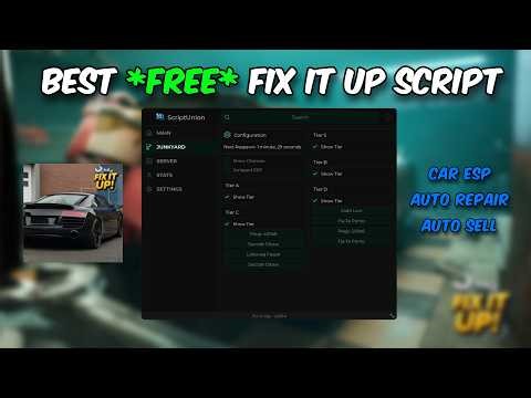 [6 NEW CARS] Fix It Up Script | Car ESP, Auto Repair, Auto Sell | PC & MOBILE!