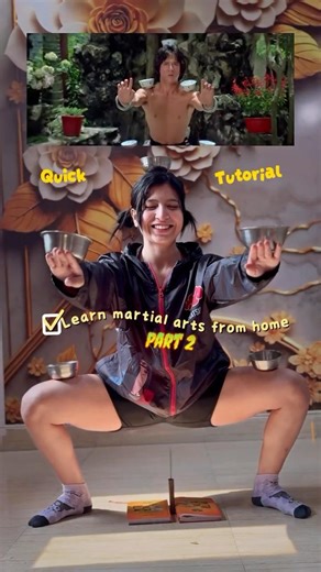 ‼️learn martial arts at 🏠‼️#tutorial #jackiechan #fitness #homeworkout #gym #womensday #ytshorts