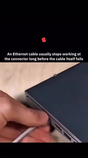 Experiencing Planet on Instagram: "An Ethernet cable often fails at the connector rather than along the cable because the connector is the most stressed point during daily use. Repeated plugging and unplugging, bending near the clip, and slight tugs on the cable can damage the tiny metal contacts or loosen the crimped wires inside the plug. Even a small misalignment or broken strand at the connector can disrupt data transmission, causing slow speeds or dropped connections while the rest of the c