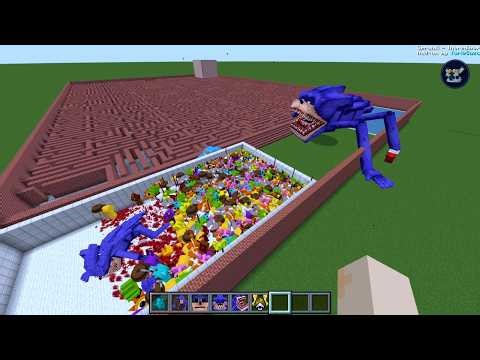 Sonic.EXE vs Horror Sprunki in Minecraft PE Mod