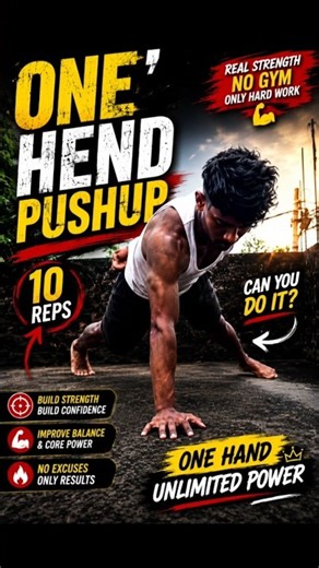 🔥 10 One Hand Push-Ups Challenge 💪 | No Gym, Only Hard Work! | Raju Fitness