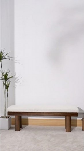 Tribesigns Wood & Fabric Long Bench: Timeless Comfort & Style! 🛋️