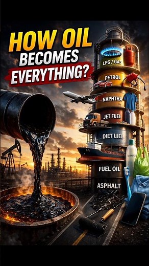 How Crude Oil Becomes Petrol & Plastic ⛽🛢️