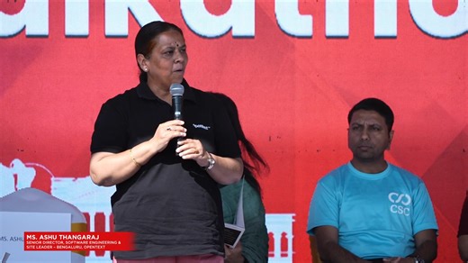We sincerely thank 𝐌𝐬. 𝐀𝐬𝐡𝐮 𝐓𝐡𝐚𝐧𝐠𝐚𝐫𝐚𝐣, Senior Director, Software Engineering and Site Leader - Bengaluru, OpenText, for her meaningful address at the OpenText 19th Bengaluru WALK-A-THON 2026. Her insights reinforced OpenText’s strong commitment to accessibility, inclusive workplaces, and community-driven change. Her leadership continues to encourage purposeful corporate participation. #OpenText19thWalkathon #OpenText #CorporateInclusion #InclusiveLeadership #Accessibility | Samart