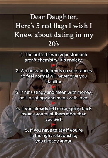 Some things you can only learn by living through them. But maybe your daughter doesn't have to. Which one did you learn the hard way? 👇 #raisingstrongdaughters #relationships #datingadvice #daughter #redflags