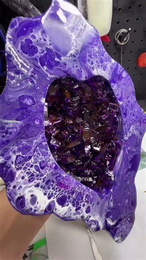 Making a Stunning Purple Geode with Plaster and Glass