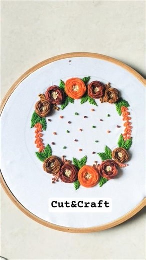 Cut&Craft|| how to make thread 🧵 embroidery 🪡 art tutorial