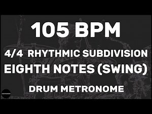 Eighth Notes (Swing) | Drum Metronome Loop | 105 BPM