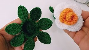 12K views · 49 reactions | How to make flowers and leaves in 3D ?//crochet tutorial | Easy Knitting | Facebook
