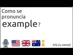 Como se pronuncia example en ingles 🇺🇸 🇬🇧 🇦🇺