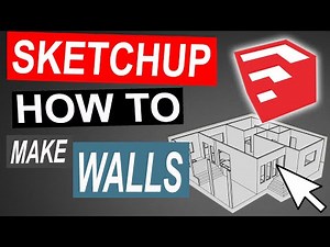 SketchUp: HOW TO MAKE WALLS (Two Bedroom Bungalow House)