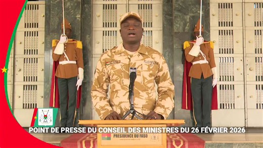 CONSEIL DES MINISTRES DU JEUDI 26 FÉVRIER 2026 ‎‎- Adoption d’une ordonnance portant avancement pour faits d’éclat pour les Forces de sécurité intérieure ‎- Un médecin révoqué et un adjudant de police rétrogradé pour faits de corruption La vidéo...👇🏾 ‎ | Présidence du Faso