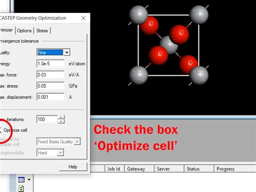 02. Geometry Optimization _ CASTEP Tutorials for Beginners