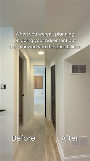 Before and After Basement Transformation #renovation #basement #shorts