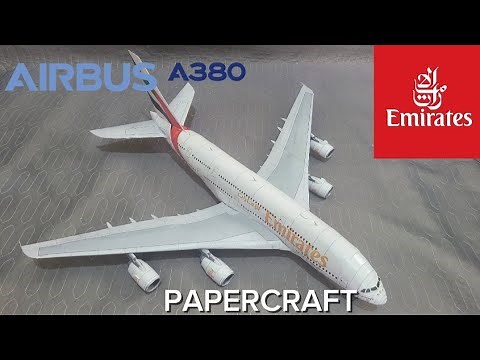 EMIRATES AIRBUS A380-800 PAPERCRAFT/PAPERMODEL