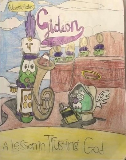My VeggieTales Gideon Tuba Warrior drawing