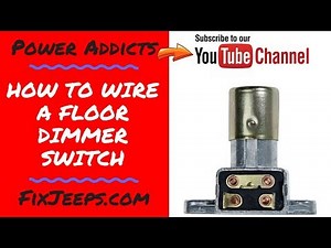 How to wire a floor mounted dimmer switch. Great for LED light switching!