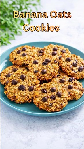 Healthy Banana Oats Cookies 🍌🍪 | No Flour, No Sugar | Easy Snack 😍