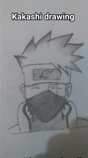 kakashi drawing with pencil easy to draw
