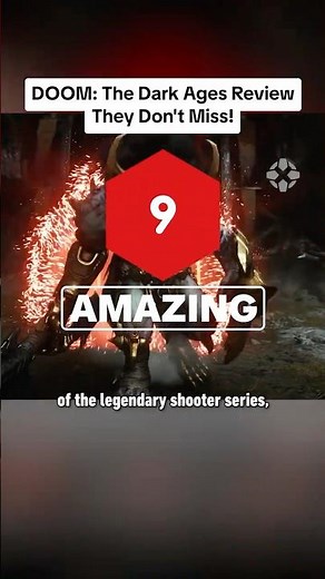 We gave Doom: The Dark Ages a 9 out of 10 on IGN, which means “AMAZING” #doom #ign #review #gaming