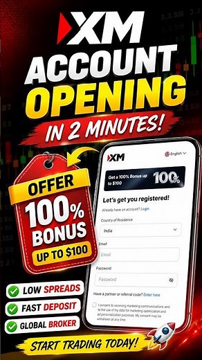 XM Account Opening 2026 🚀 Get 100% Bonus Up To $100