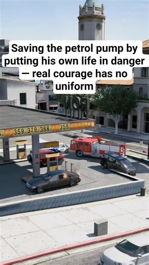 Saving the petrol pump by putting his own life in danger — real courage has no uniform in GTA 5