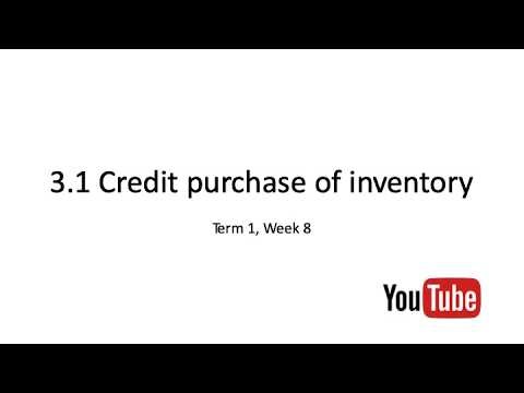 3.1 Credit purchase of inventory