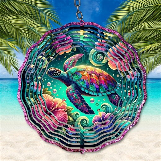 Turtle Wind Spinner PNG, Ocean Sublimation Design, Sea Turtle Garden Spinner Template, DIY Gift, Ocean Animal Yard Decor (digital Download) - Etsy