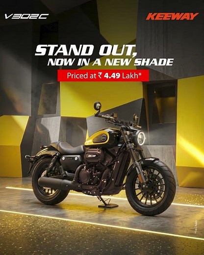 Make every ride a statement with the Keeway V302C, now introduced in a striking new shade.