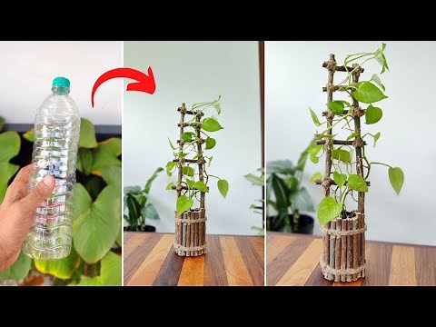 How to make vertical twig pot | Vertical garden ideas | DIY gardening ideas | Hanging plant ideas