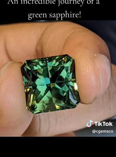 Transforming a Green Sapphire into a Stunning Ring