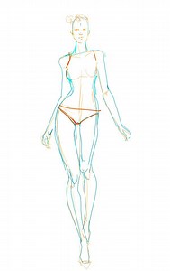 Female Drawing Walking Pose Reference