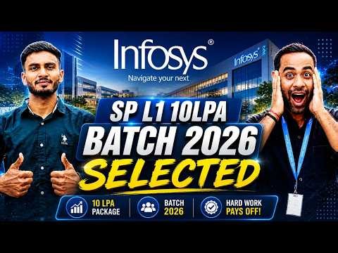 Infosys SP & DSE Role Selected 😱 | 10 LPA Package 💰 | Full Experience 2026 Batch