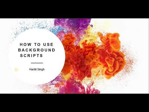 Background scripts | ServiceNow