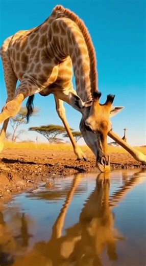 Giraffe vs Crocodile The Cleanest Throw Ever Watch the epic showdown #wildlife #nature #animals