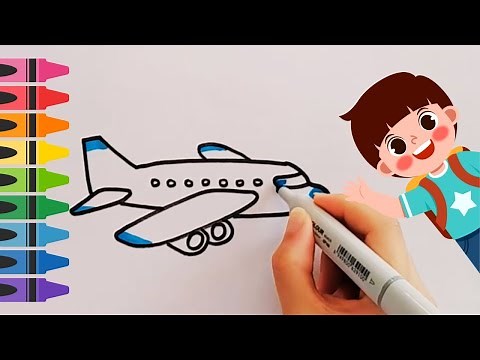 تعليم رسم طائرة للأطفال ✈️😍 | How to draw a plane | Uçak nasıl çizilir