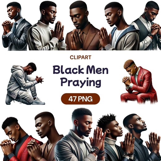 Black Men Praying Hand Clipart, Watercolor African American Religious Boy PNG, Young Male Christian Spiritual Prayer, Commercial Use License - Etsy