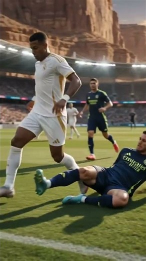 Desert Canyon Football 🏜️⚽ | Unreal 8K AI Football Match #fifa #virtualfootball