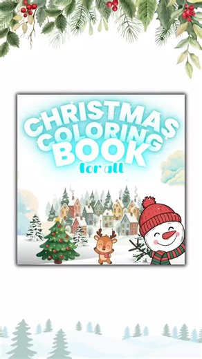 Soulful Creator✨🦋💖 on Instagram: "Christmas coloring book to bring happiness. There are 39 bold and easy coloring pages, made for kids and adults both. No complicated designs 🤗 just clear images that anyone can enjoy coloring. Print it, sit quietly, add colors, and enjoy the festive moments.❤️ Link in bio. For India - instamojo For International -beacons"