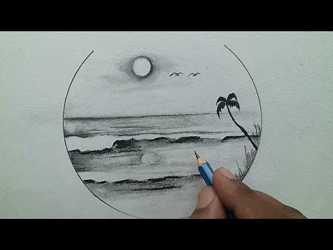 How to draw sea waves / easy pencil drawing techniques