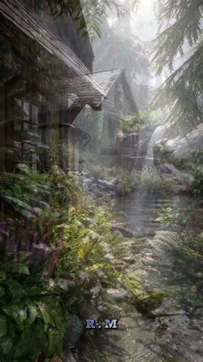 Waterfall Dreams✨|Cozy Rain Ambience for Relaxation #sleepmusic #nature