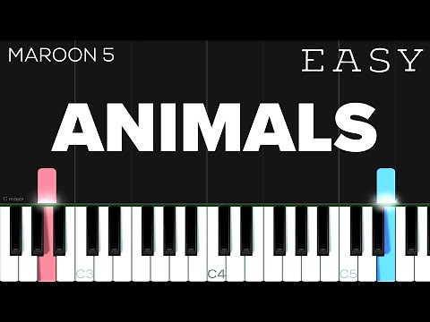 Maroon 5 - Animals | EASY Piano Tutorial