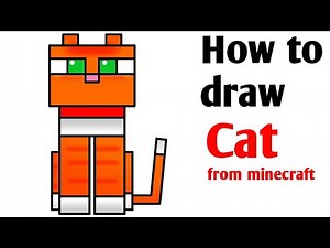 How to draw cat from minecraft | AK arts |