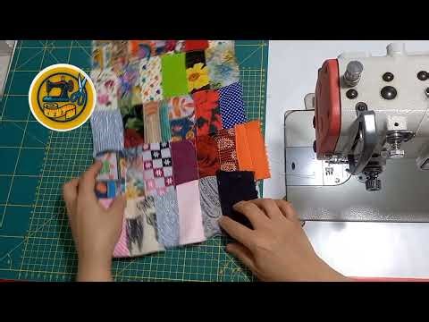 Simple and useful patchwork project for beginners / made from scrap fabrics 🧵✨