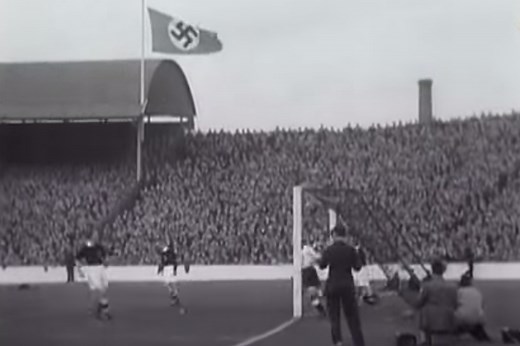 Archive video shows Nazi flag flying in Glasgow; Hitler salute in London – but what should we read into it?