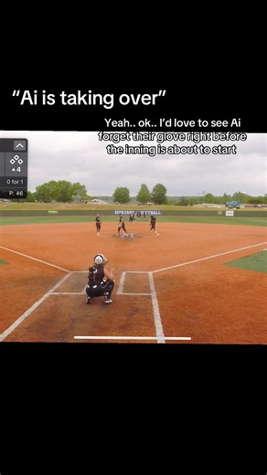Softball Sideline Laugh: AI Forgetting the Glove