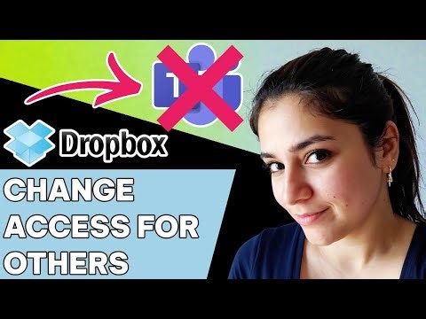 How to change who can access in Dropbox