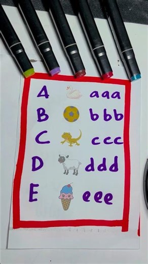 Learn to recognize letters A-E #education #learning #reels #shortvideo #shorts